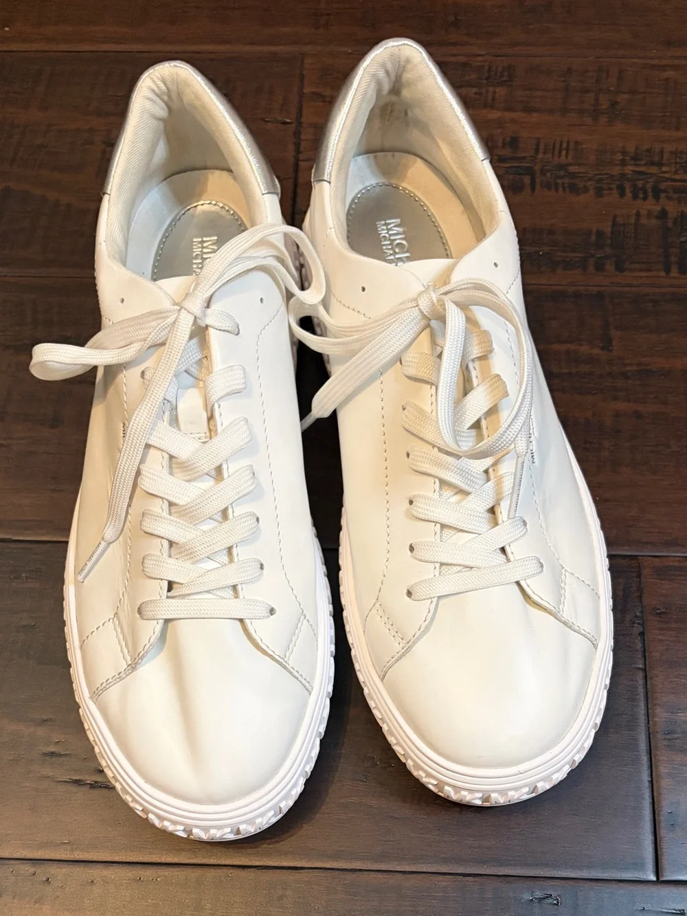 Michael Kors White Leather Low-Top Sneakers Classic casual elevated luxury cool